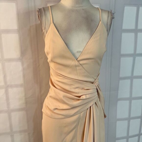 C/MEO collective Enlighten Blush Sleeveless Tie-Front Midi Dress size XS - Picture 6 of 14